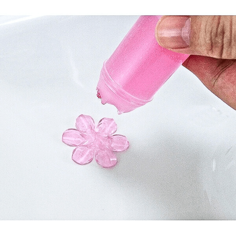 Gel WC set 3 hình bông hoa - hương đào 7.5g x3