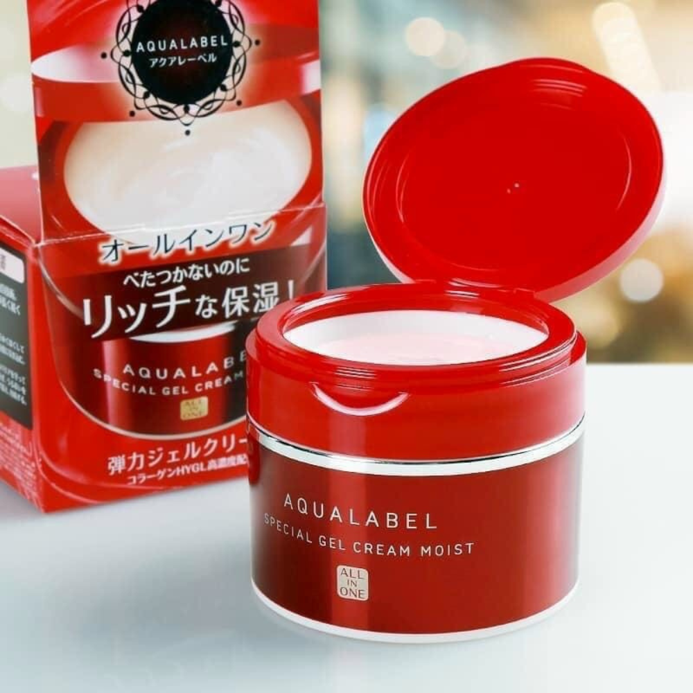 Kem dưỡng da Shiseido Aqualabel 5in1 Nhật Bản 90G (MÀU ĐỎ)