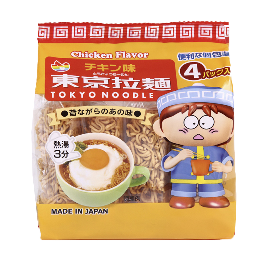 Mì ăn liền cho bé -Tokyo Noodle Nhật bản túi 4 gói (trứng)