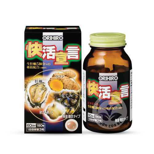 THỰC PHẨM BẢO VỆ SỨC KHỎE VIÊN UỐNG TINH CHẤT HÀU TỎI NGHỆ TĂNG CƯỜNG SINH LỰC TOÀN DIỆN CHO NAM GIỚI ORIHIRO 180v