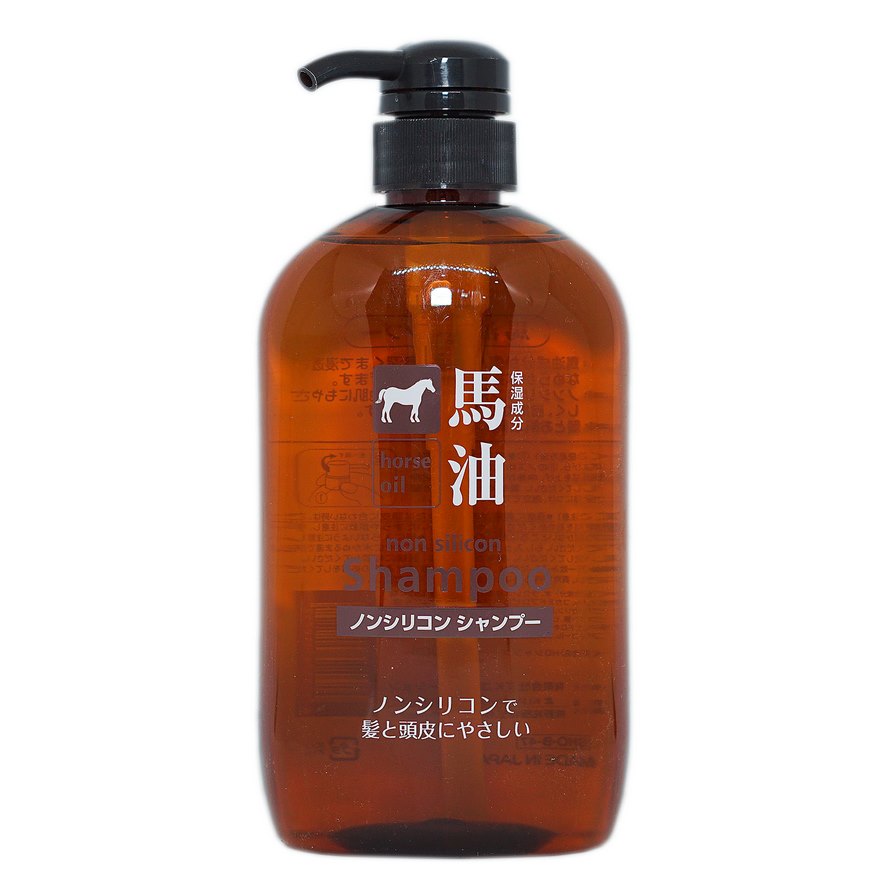 Dầu gội mỡ ngựa Kumano Horse Oil Non Silicon Shampoo 600ml