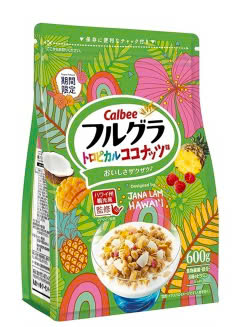 Ngũ cốc Calbee hoa quả nhiệt đới (xanh lá)-600g