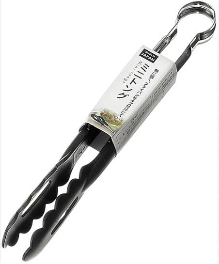 Kẹp gắp thức ăn 18,6cm,đầu gắp bằng nhựa nylon,tay cầm bằng inox