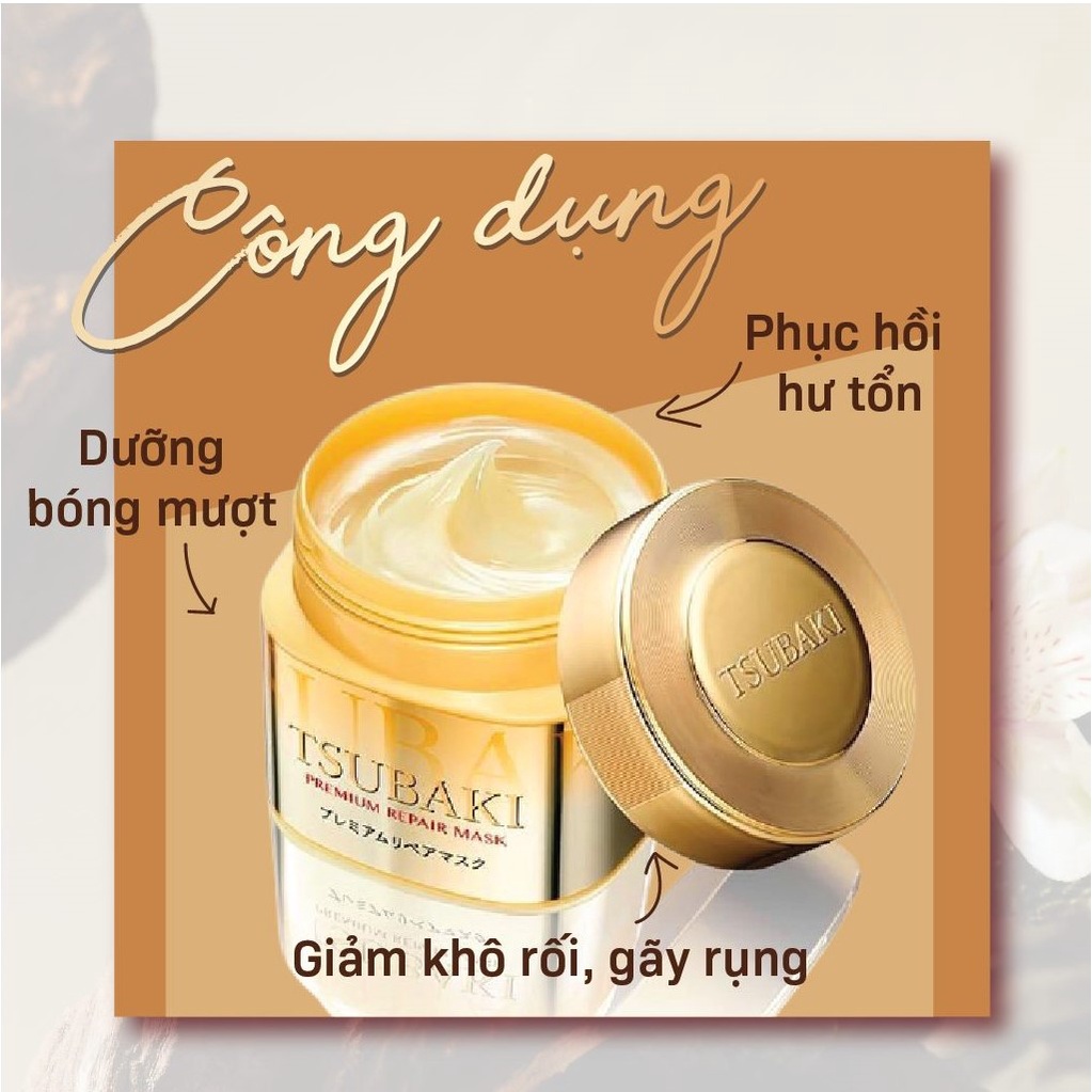 Mặt Nạ Tóc Tsubaki Cao Cấp Phục Hồi Hư Tổn 180g Premium EX Repair Mask_Nội Địa Nhật