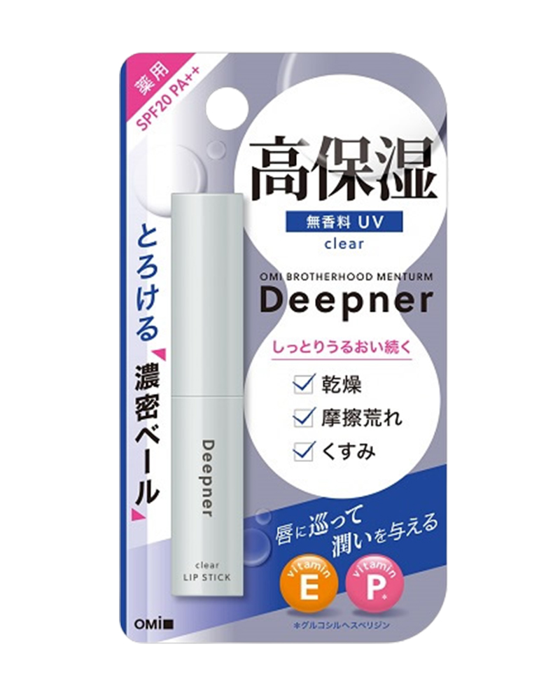 Son dưỡng ẩm môi Menturm Omi Deepner bổ sung Vitamin E, P SPF20 PA++ thỏi 2.3g