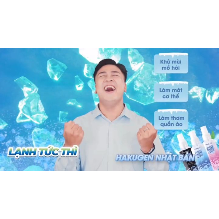 XỊT LẠNH QUẦN ÁO LÀM MÁT CƠ THỂ HAKUGEN EARTH 100ML (HƯƠNG BẠC HÀ SIÊU MÁT LẠNH)