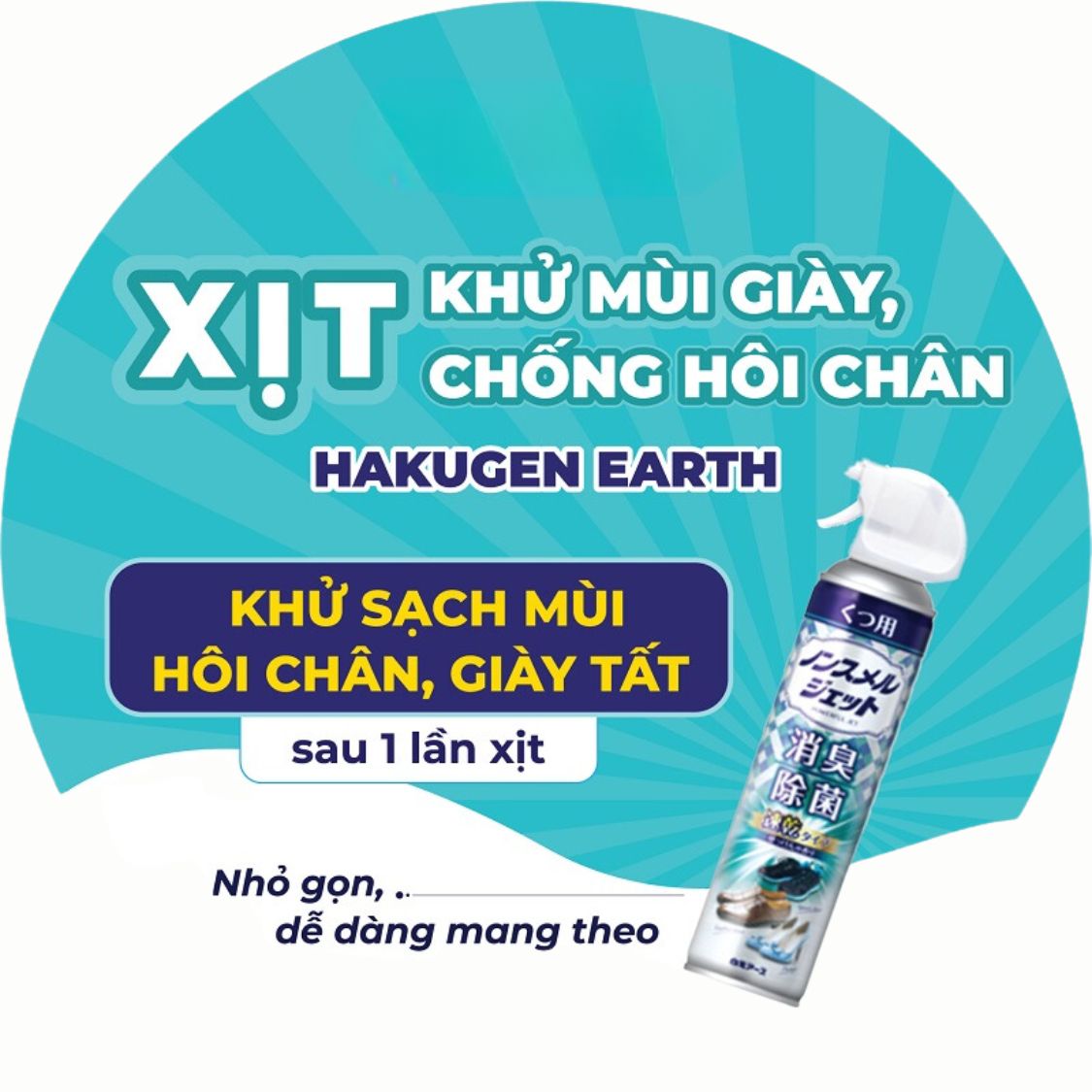 XỊT KHỬ MÙI GIÀY NONSMEL HAKUGEN EARTH 300 ML