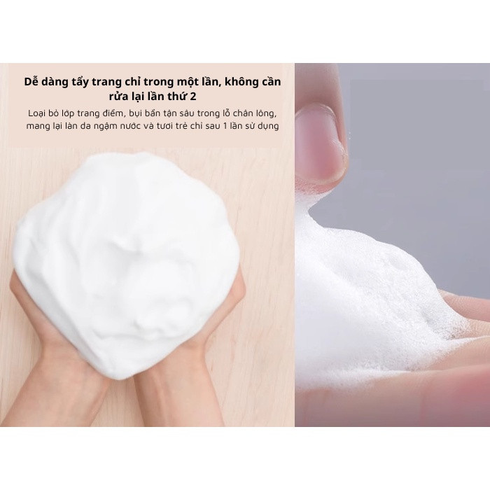 Sữa Rửa Mặt & Tẩy Trang Tạo Bọt Dưỡng Trắng Da Softymo Tuýp 60G