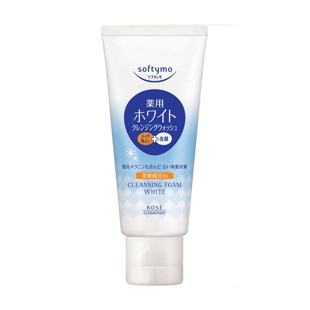 Sữa Rửa Mặt & Tẩy Trang Tạo Bọt Dưỡng Trắng Da Softymo Tuýp 60G