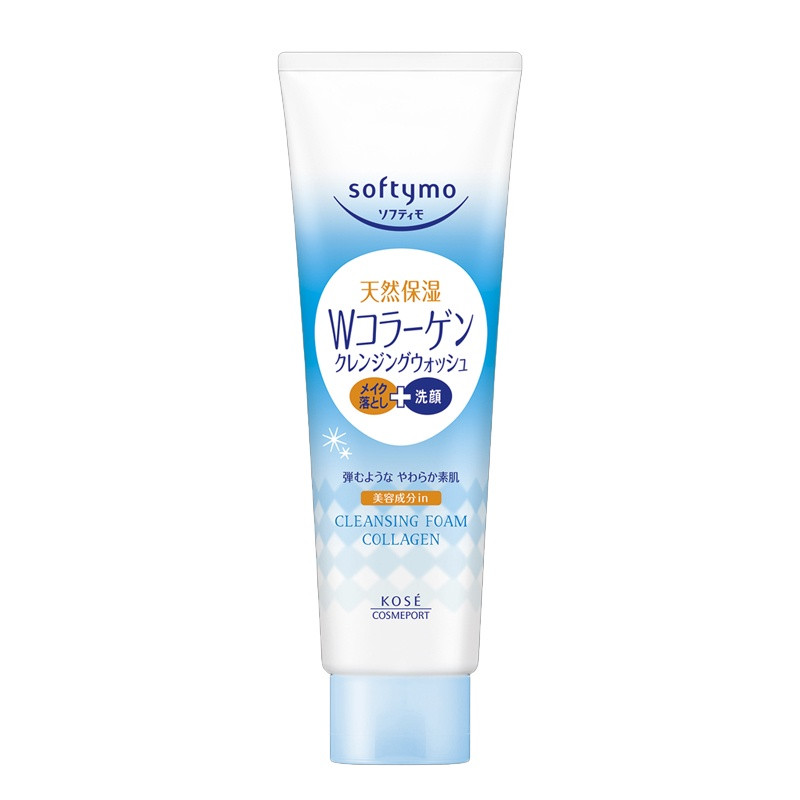 Sữa Rửa Mặt Và Tẩy Trang Tạo Bọt Dưỡng Ẩm Bổ Sung Collagen Softymo 190G