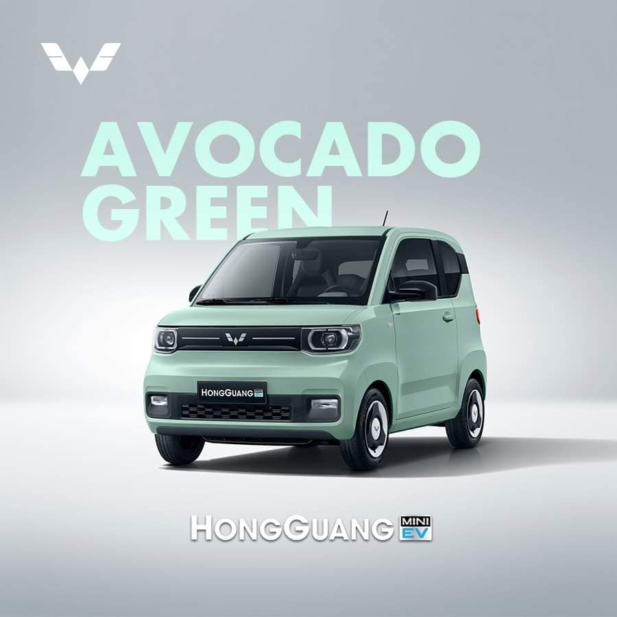 Xe điện Wuling Mini EV – LV2 ( màu xanh bơ- nóc đen)