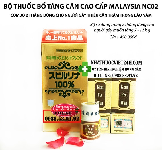 COMBO 2 THÁNG BỘ THUỐC BỔ TĂNG CÂN AN TOÀN NC02