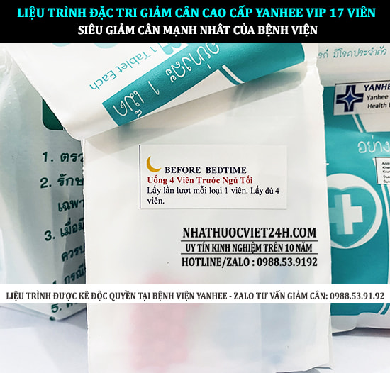 LIỆU TRÌNH YANHEE VIP 17 ĐẶC TRI GIẢM CÂN SIÊU MẠNH