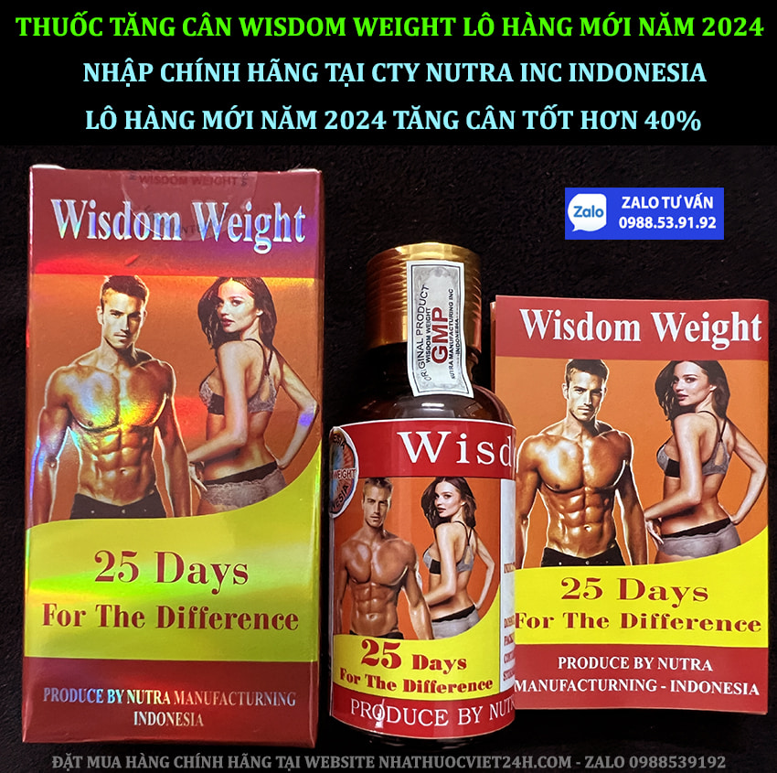 COMBO 2 HỘP THUỐC TĂNG CÂN WISDOM WEIGHT CHÍNH HÃNG