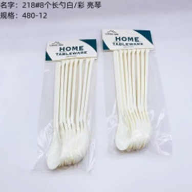 thìa trắng cán dài