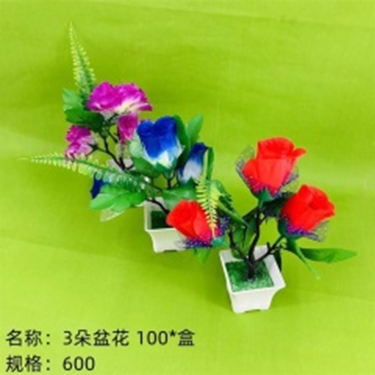chậu hoa ba bông