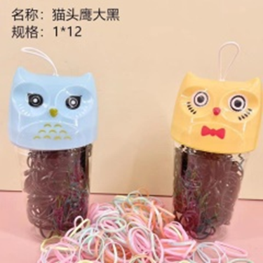 Dây buộc tóc hình cú đen nhiều màu.