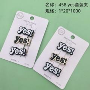 Bộ kẹp tóc chữ "YES", mã 458.