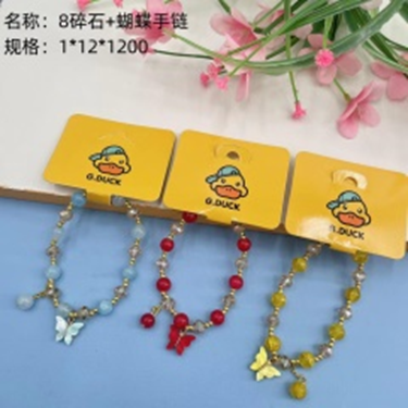 Vòng tay đính 8 viên đá và hình bướm
