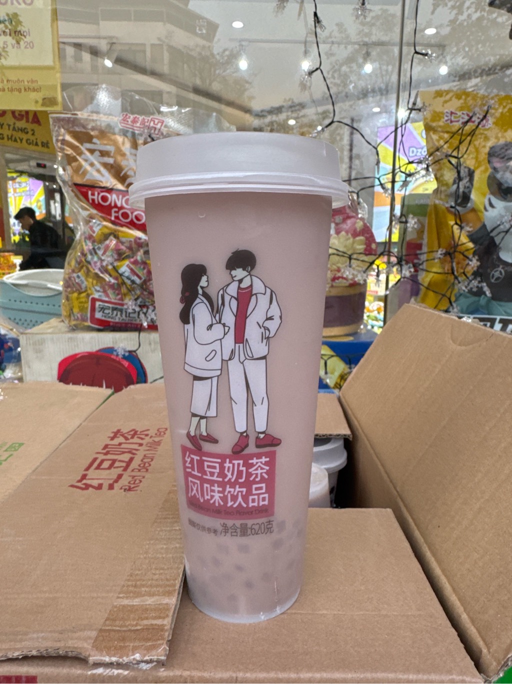 Trà sữa đậu đỏ Kanghuiyuan 620ml