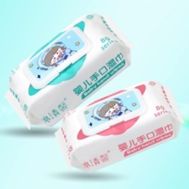 Khăn ướt hình cô gái từ "Hành tinh hạnh phúc", mã 0218.