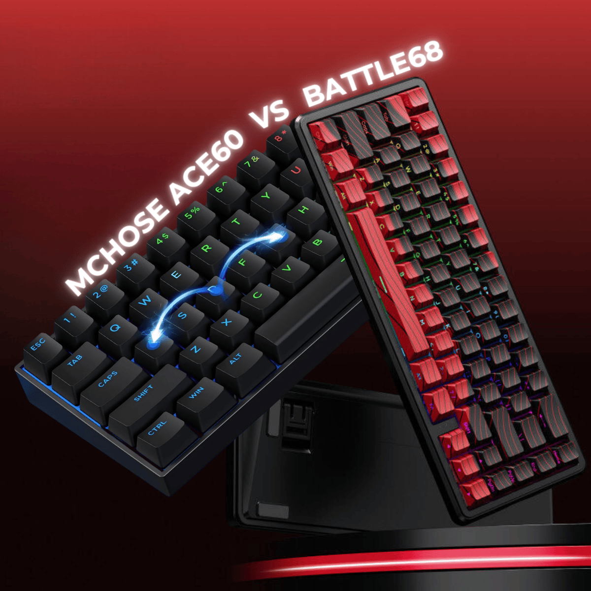 So sánh hiệu suất và tính năng của bàn phím Mchose ACE60 và Battle68