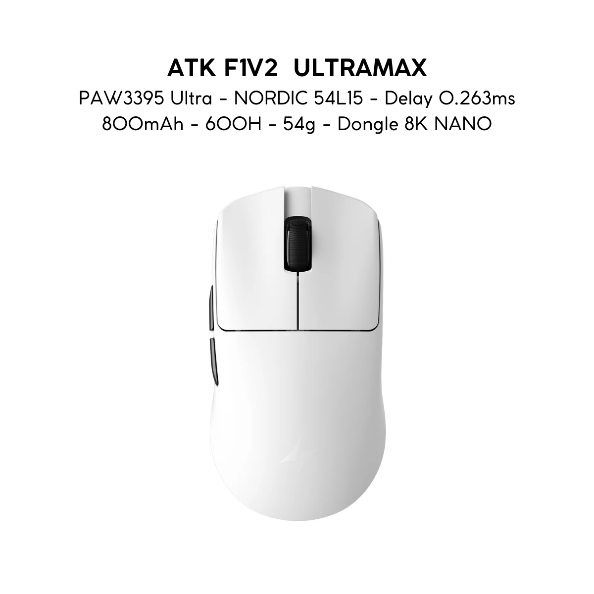 VGN ATK F1 V2 Series - Chuột Không Dây Nhẹ 38g, Cảm Biến PAW3950 Ultra, Polling Rate 8000Hz - Hiệu Suất Đỉnh Cao Cho Game Thủ