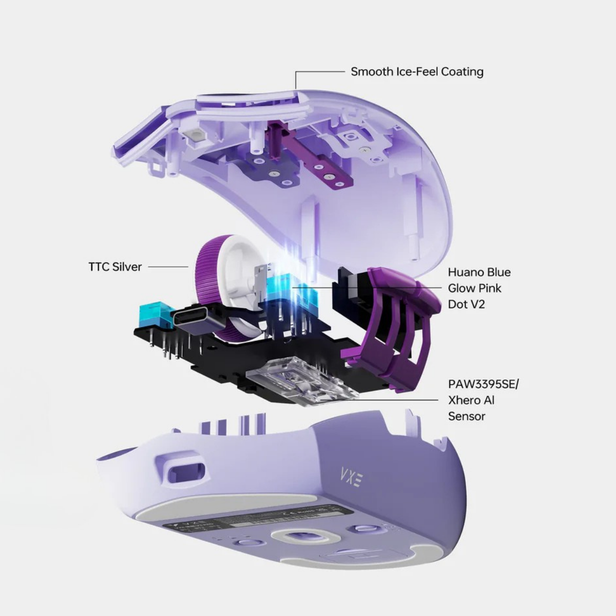 Chuột Gaming Không Dây Siêu Nhẹ VXE Dragonfly V3 Series