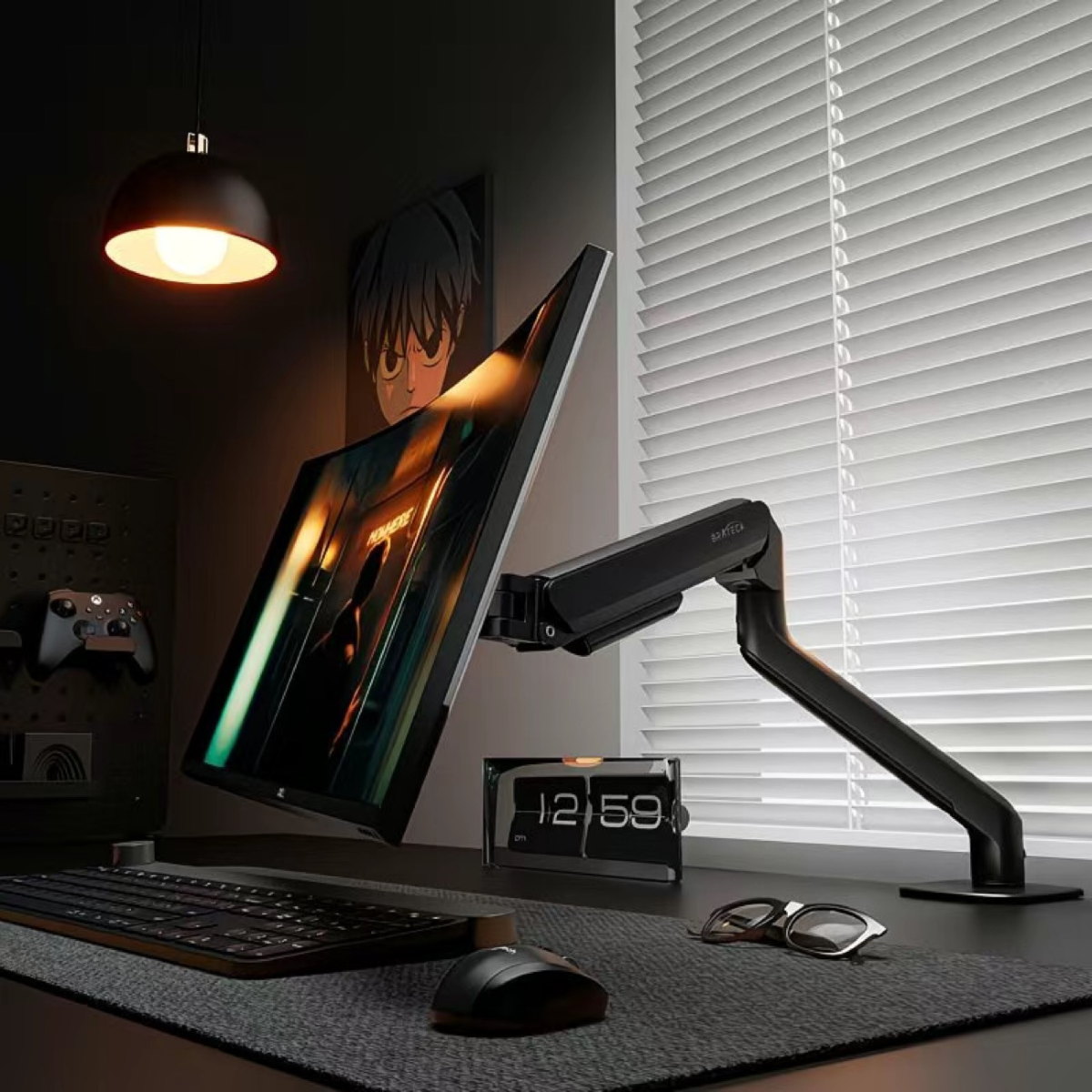 Arm Màn Hình Máy Tính Brateck E350 – Hỗ Trợ Màn 17”-32”, Tải Trọng 9Kg, Xoay Gập Linh Hoạt Chuẩn Công Thái Học