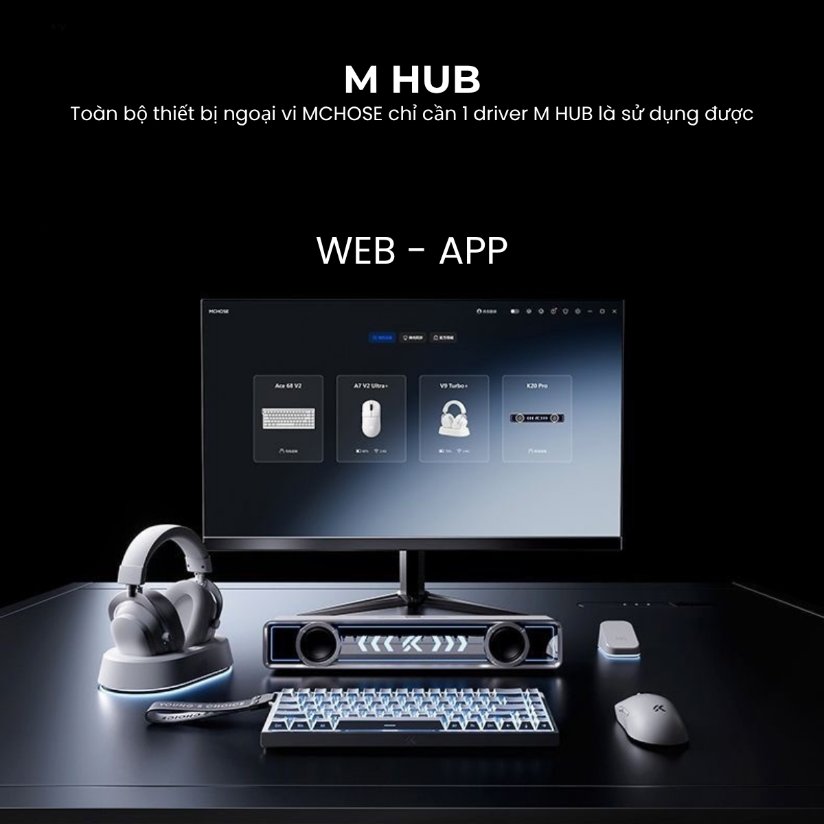 Bàn Phím Gaming HE Mchose Ace 68 V2 – Rapid Trigger 0.001mm, Delay 0.08ms, RT Smart, Polling Rate 8K - Scan Rate 256k, Chip Flagship