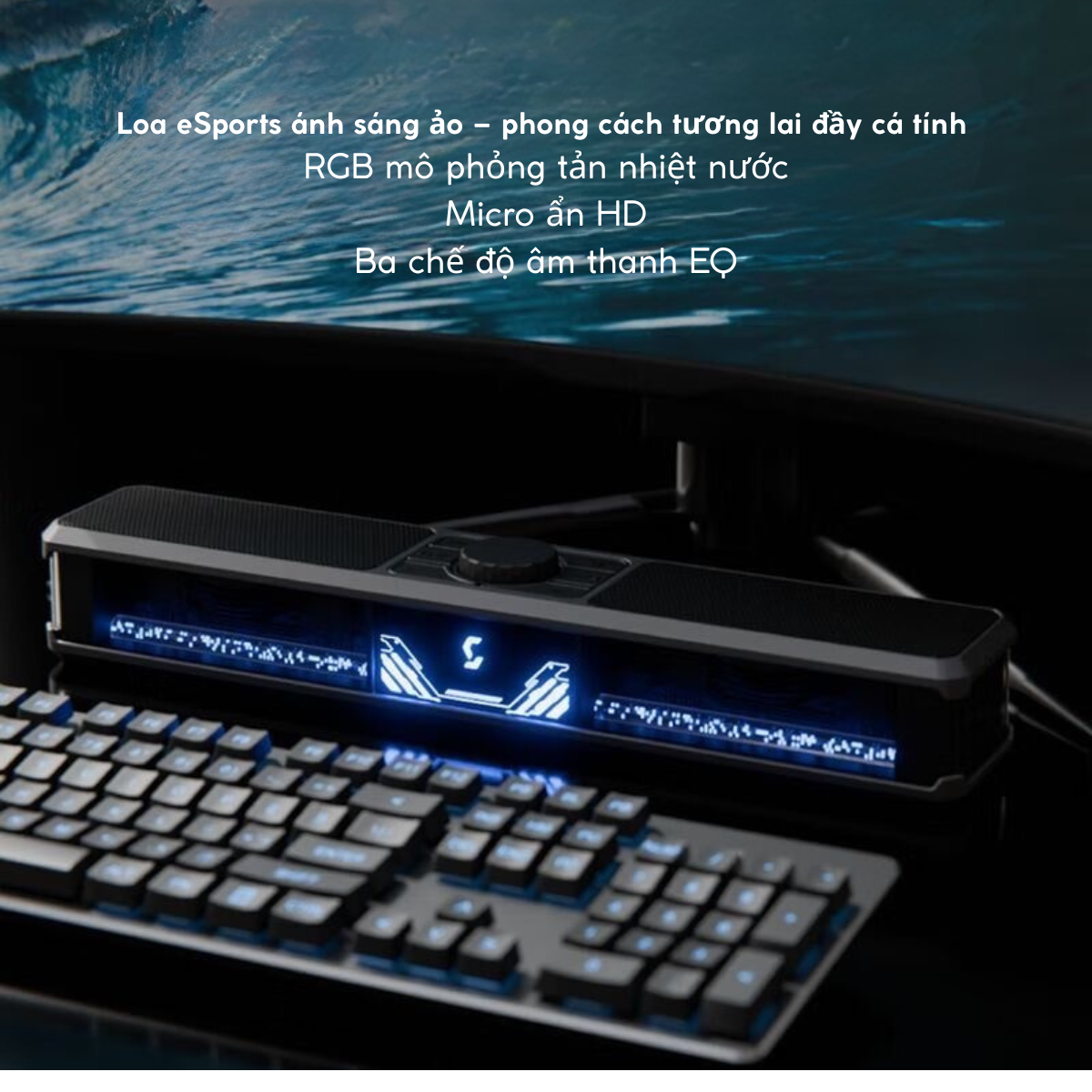 Loa Soundbar Colorful CF3000 – RGB mô phỏng tản nhiệt nước, Bluetooth 5.3, Micro ẩn HD