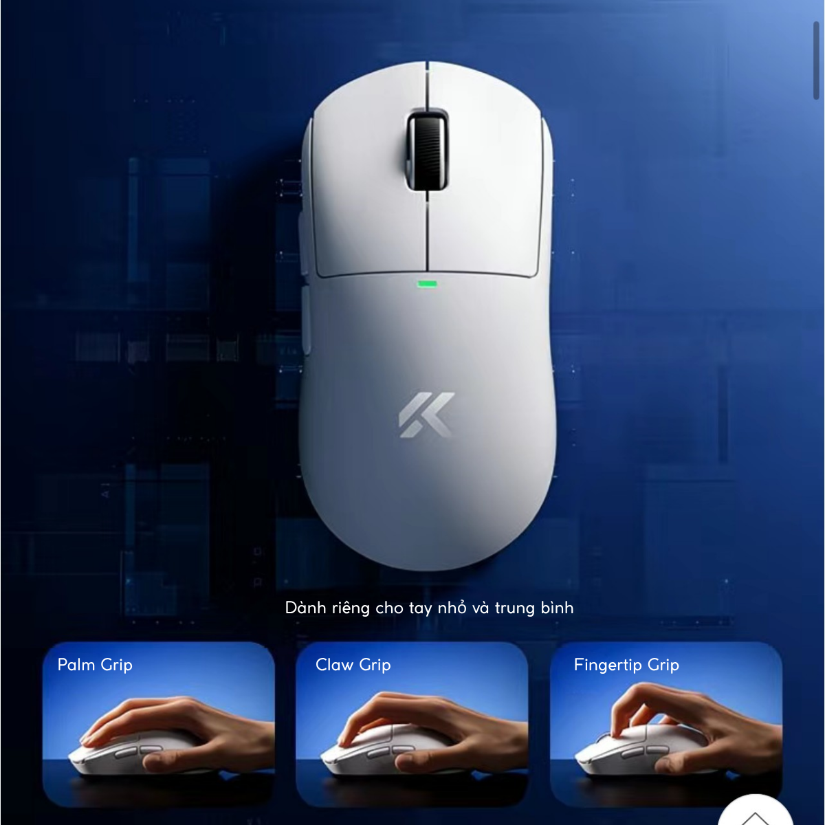 Chuột Gaming Không Dây MCHOSE A5 V3, PAW3395, MCU Realtek, Lớp Phủ Super Glide, Dual 8K