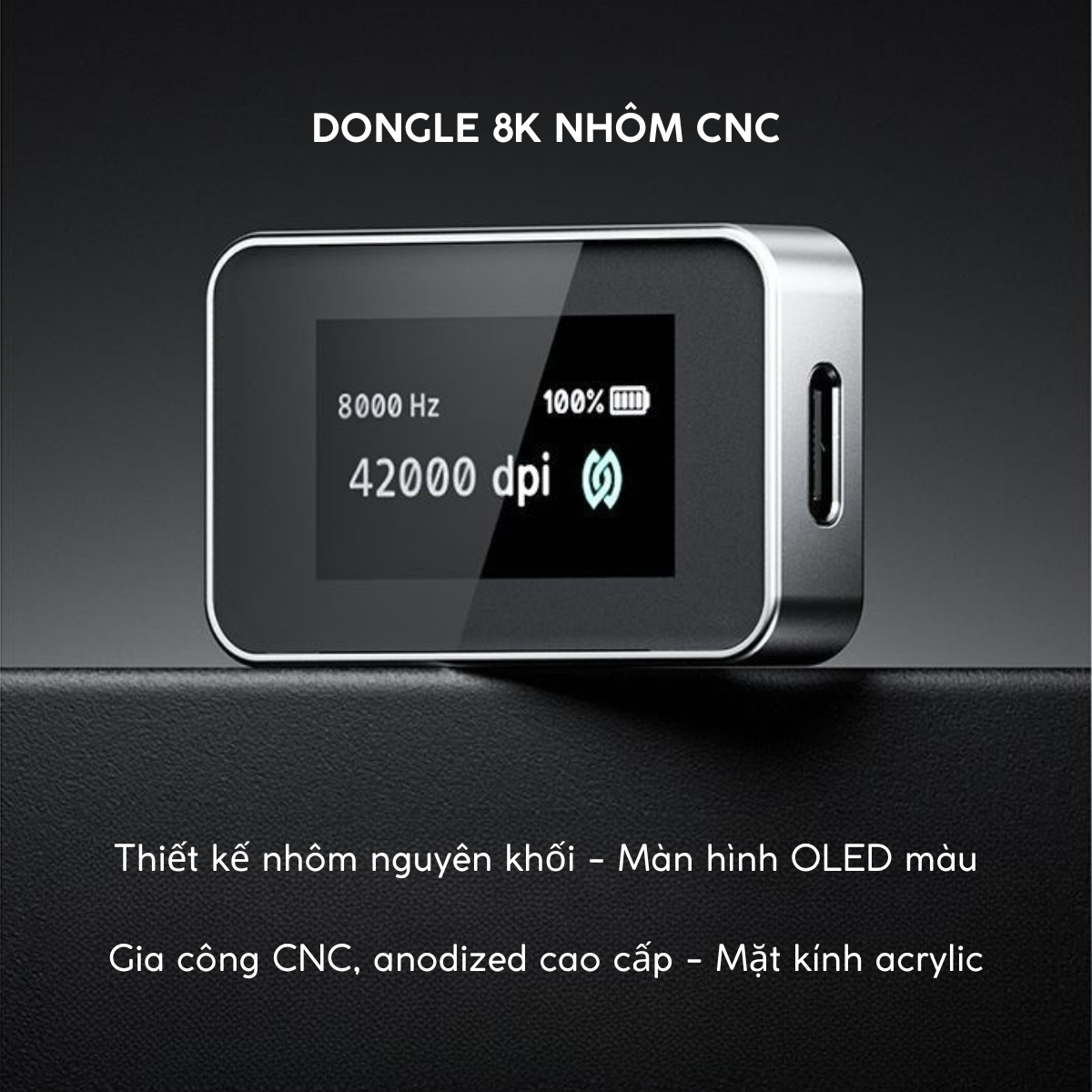 Chuột Gaming Không Dây VGN Dragonfly King Space Silver Hợp kim Magie Siêu nhẹ 54g, Cảm biến PAW3950, Chip Star Flash, Pin 500mAh