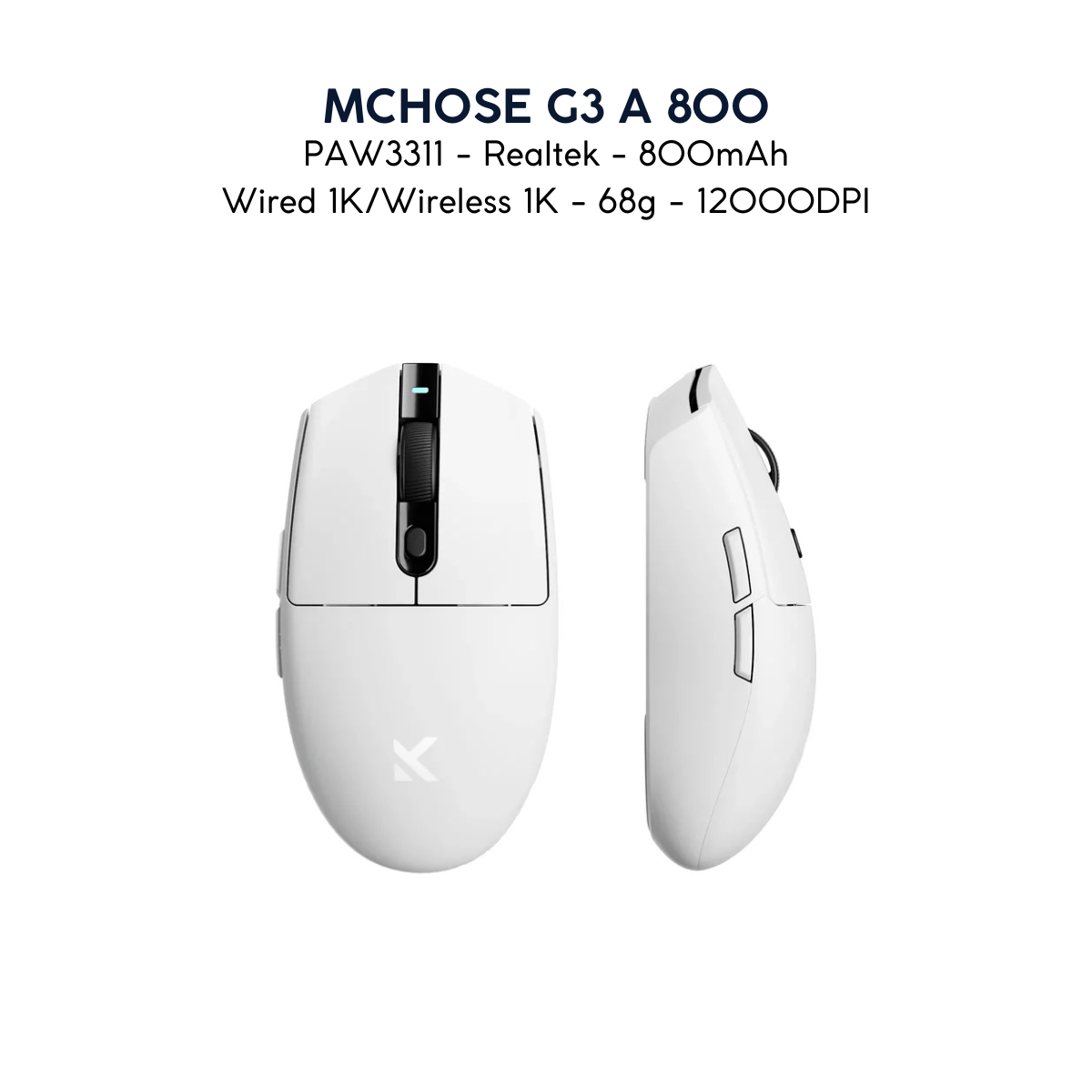 Chuột Gaming Không Dây MCHOSE G3 / G3 A 800mAh