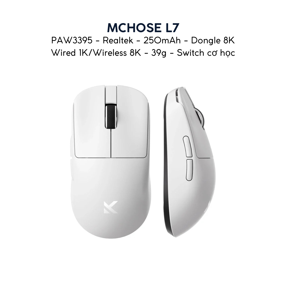 Chuột Gaming Không Dây MCHOSE L7 / L7 PRO / L7 ULTRA