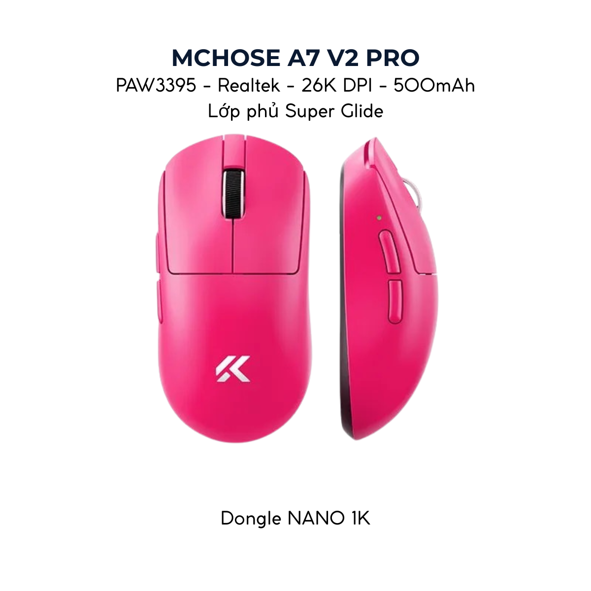 Chuột Gaming Không Dây MCHOSE A7 / A7 PRO / A7 ULTRA