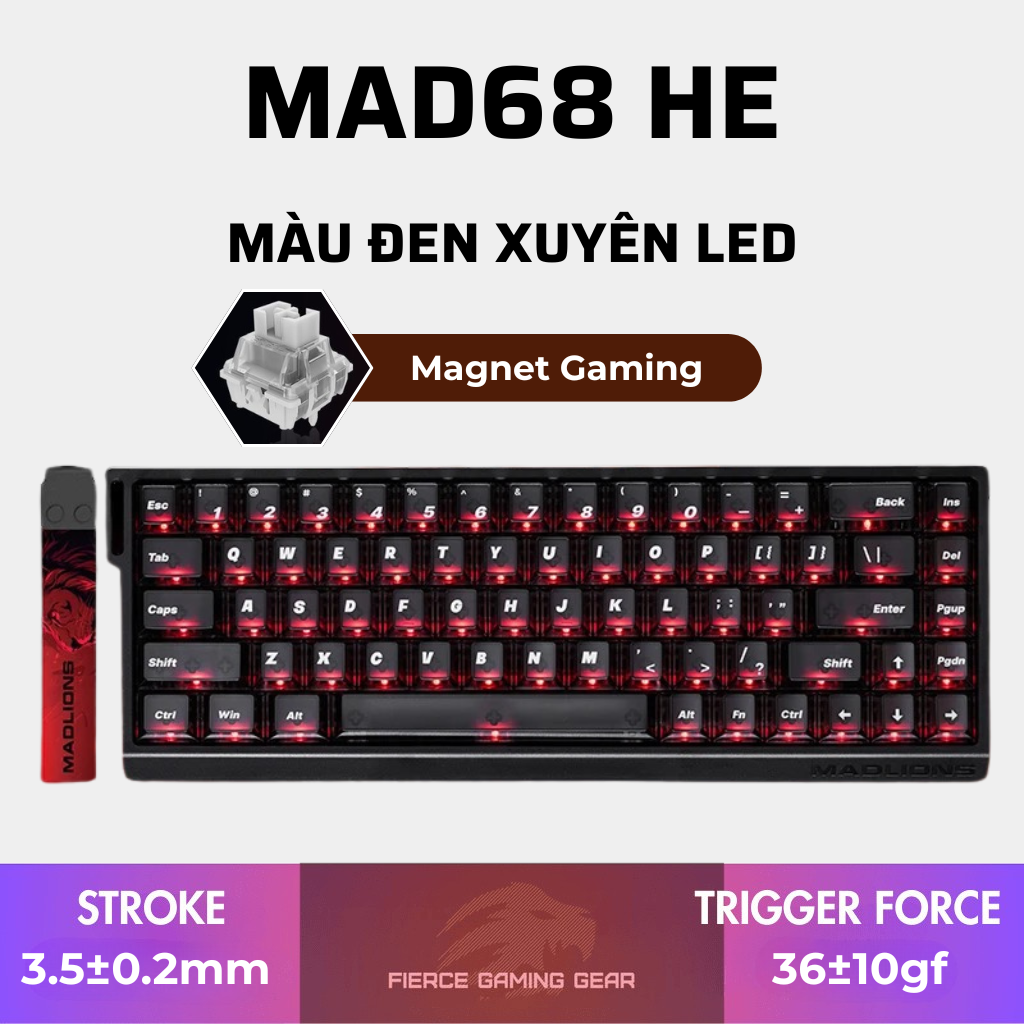 BÀN PHÍM CƠ GAMING HE MAD60 | MAD68 HE | Rapid Trigger | 1000hz | 8000hz