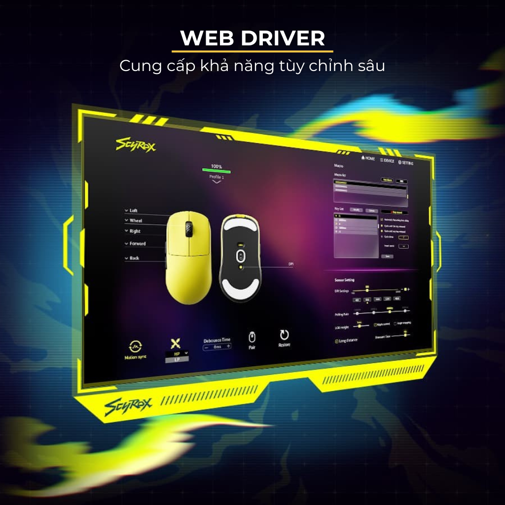 Chuột Gaming Không Dây Scyrox V8 – 8000Hz, 30K DPI, Siêu Nhẹ 40g