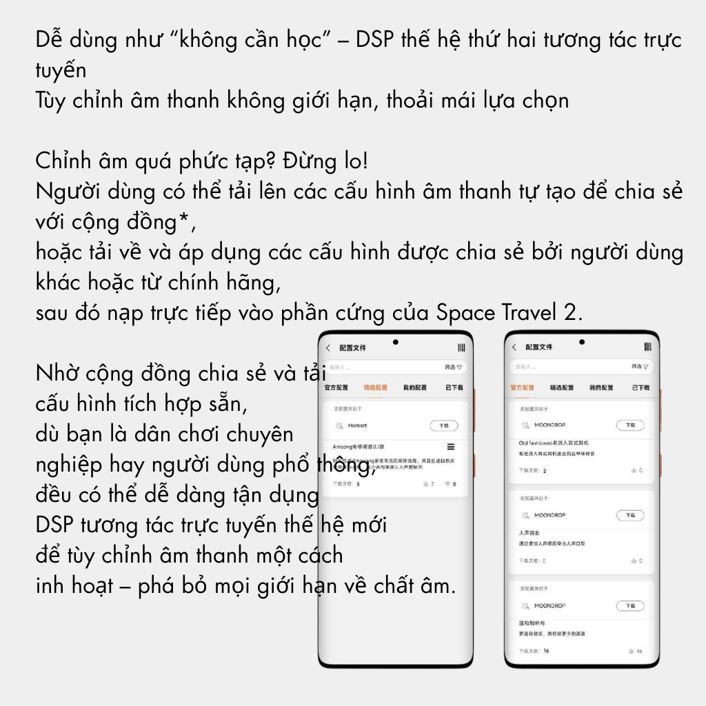 Tai nghe Bluetooth MOONDROP Space Travel 2 – Chống ồn ANC, Tùy chỉnh DSP, Hỗ trợ AutoEQ