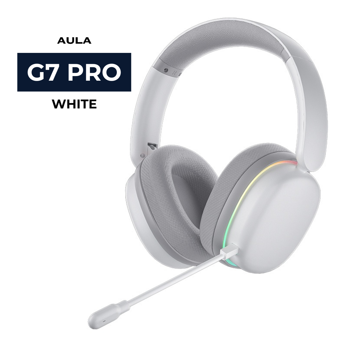 Tai Nghe Gaming Không Dây AULA G7 Pro – Âm Thanh Vòm 7.1, Mic Chống Ồn AI, Đèn RGB