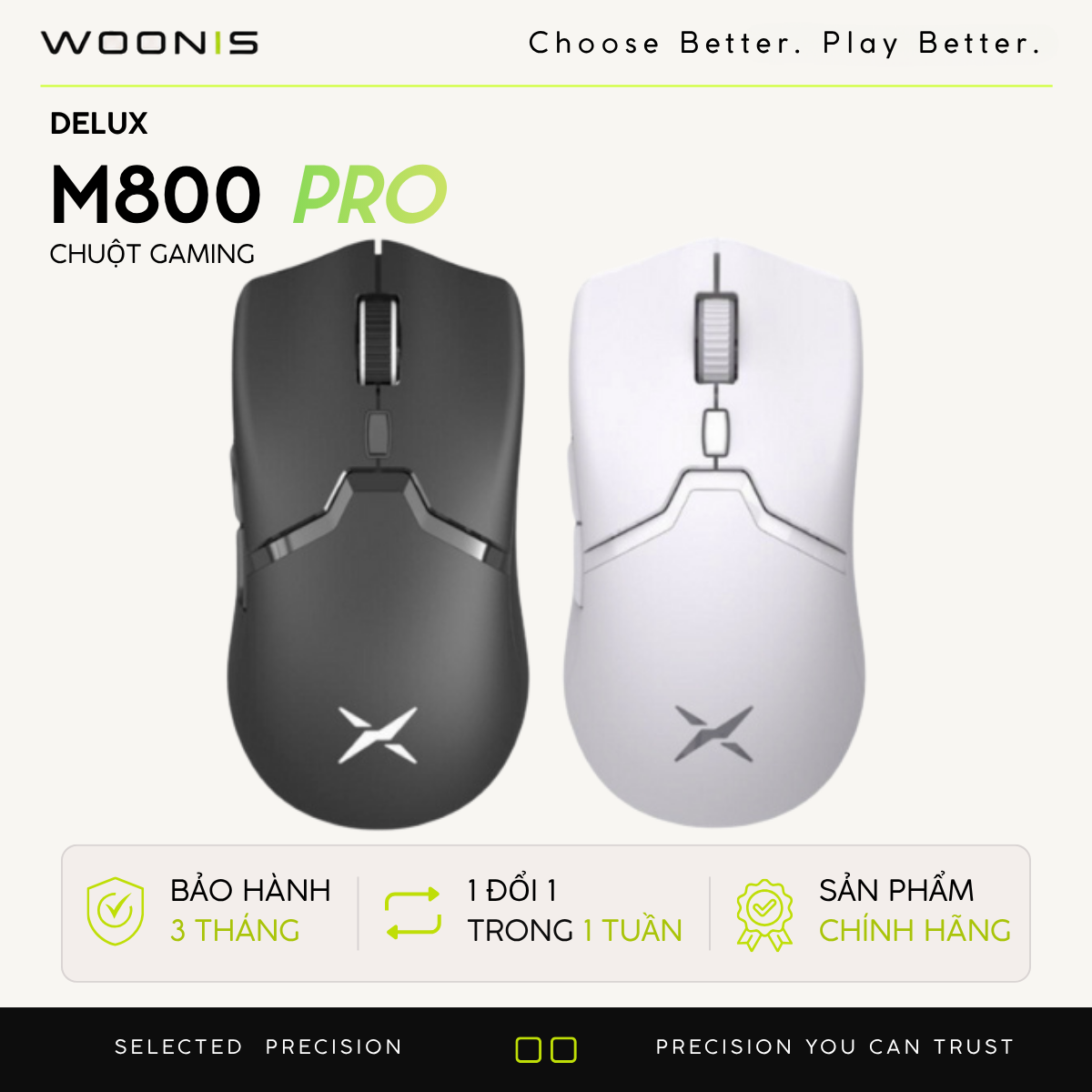 Chuột Gaming Không Dây DELUX M800pro