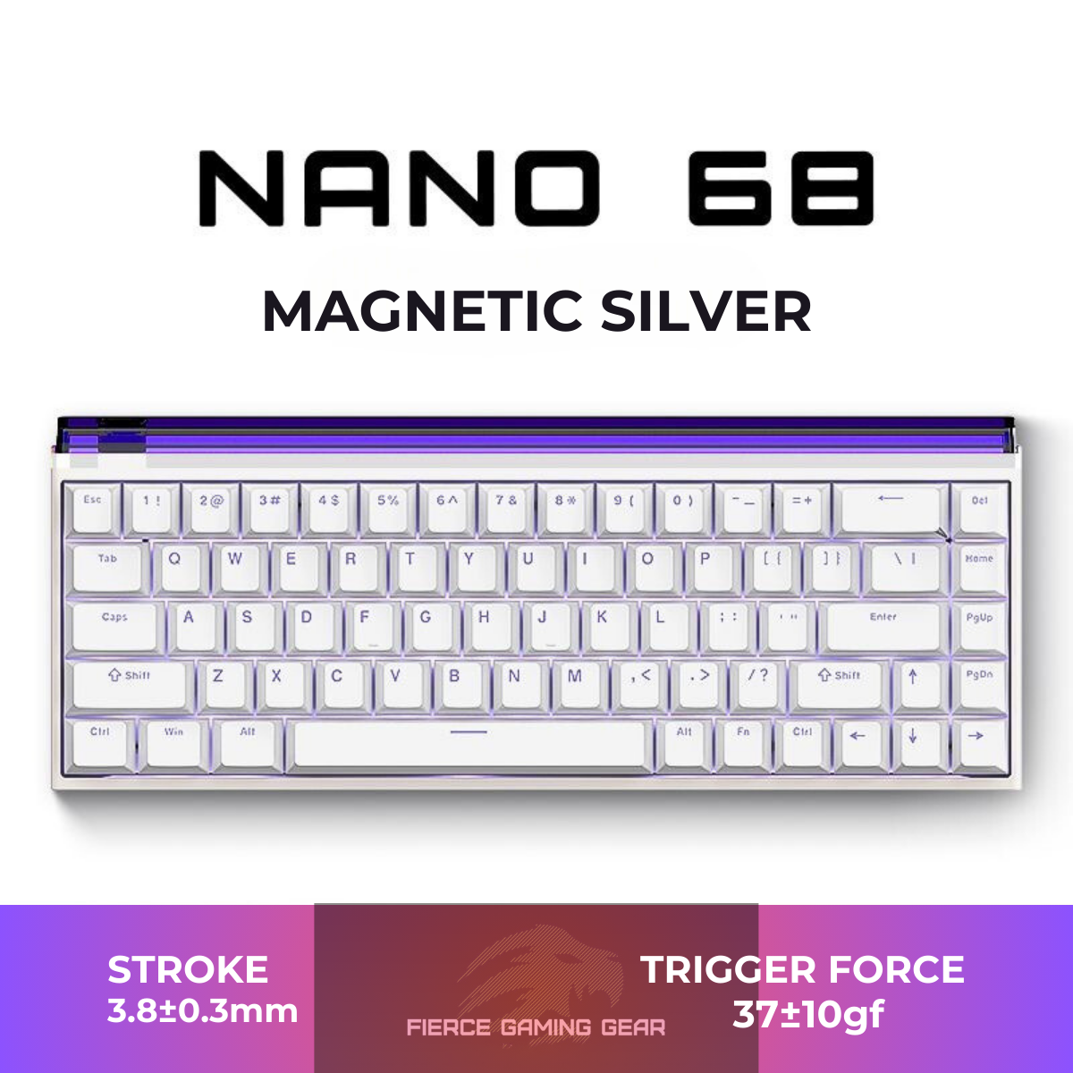 BÀN PHÍM CƠ GAMING HE MADLIONS NANO68 HE | Rapid Trigger | 128K | 8000hz | RT 0.01MM