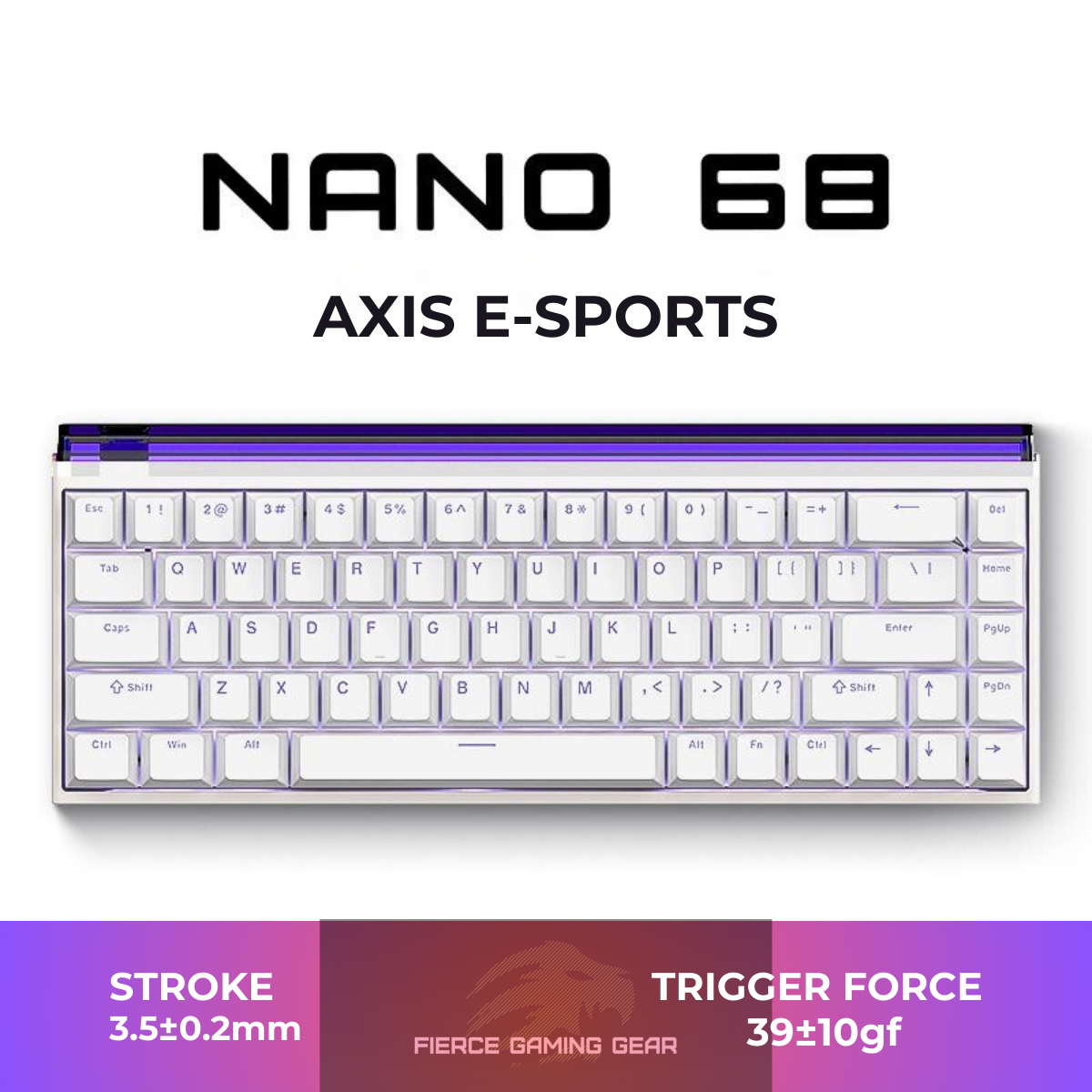 BÀN PHÍM CƠ GAMING HE MADLIONS NANO68 HE | Rapid Trigger | 128K | 8000hz | RT 0.01MM