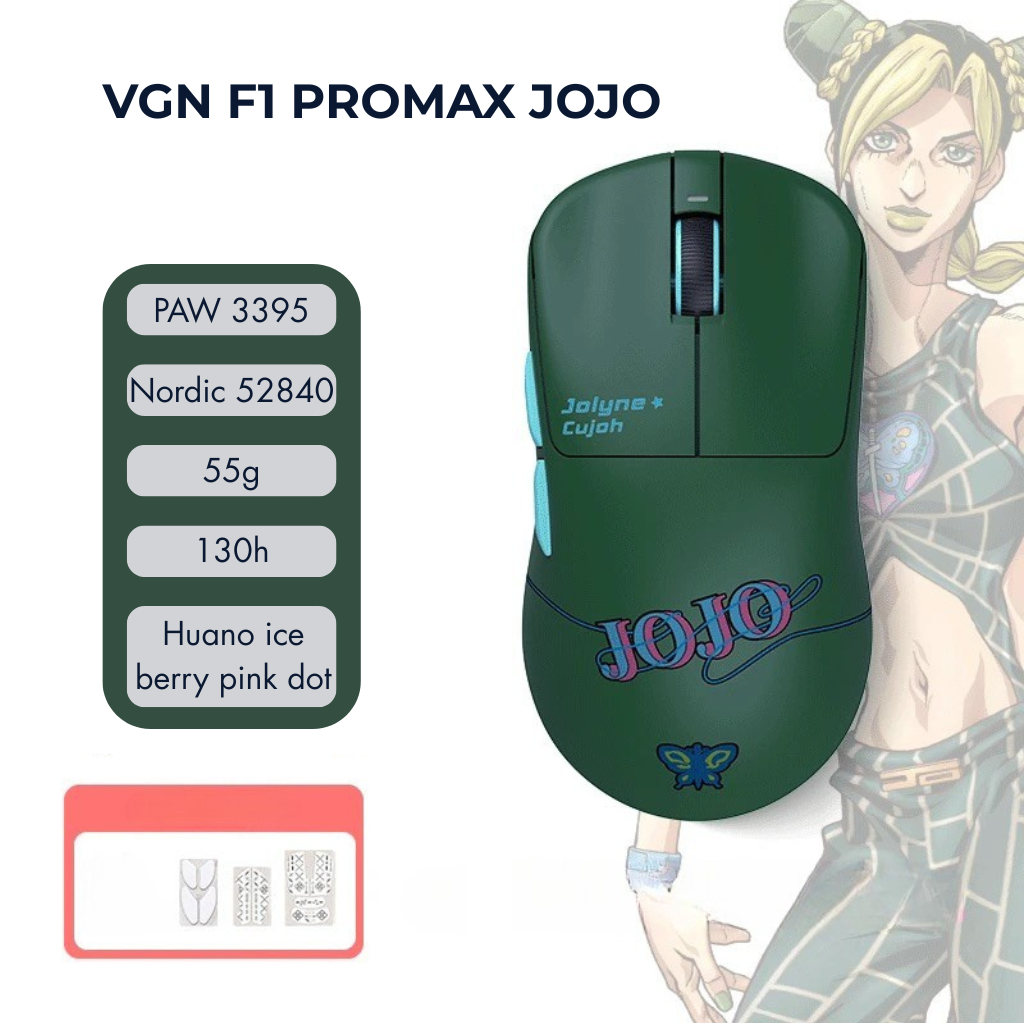 Chuột gaming không dây VGN Dragonfly F1 Pro Max – Siêu nhẹ 55g, 130h pin, cảm biến PAW3395