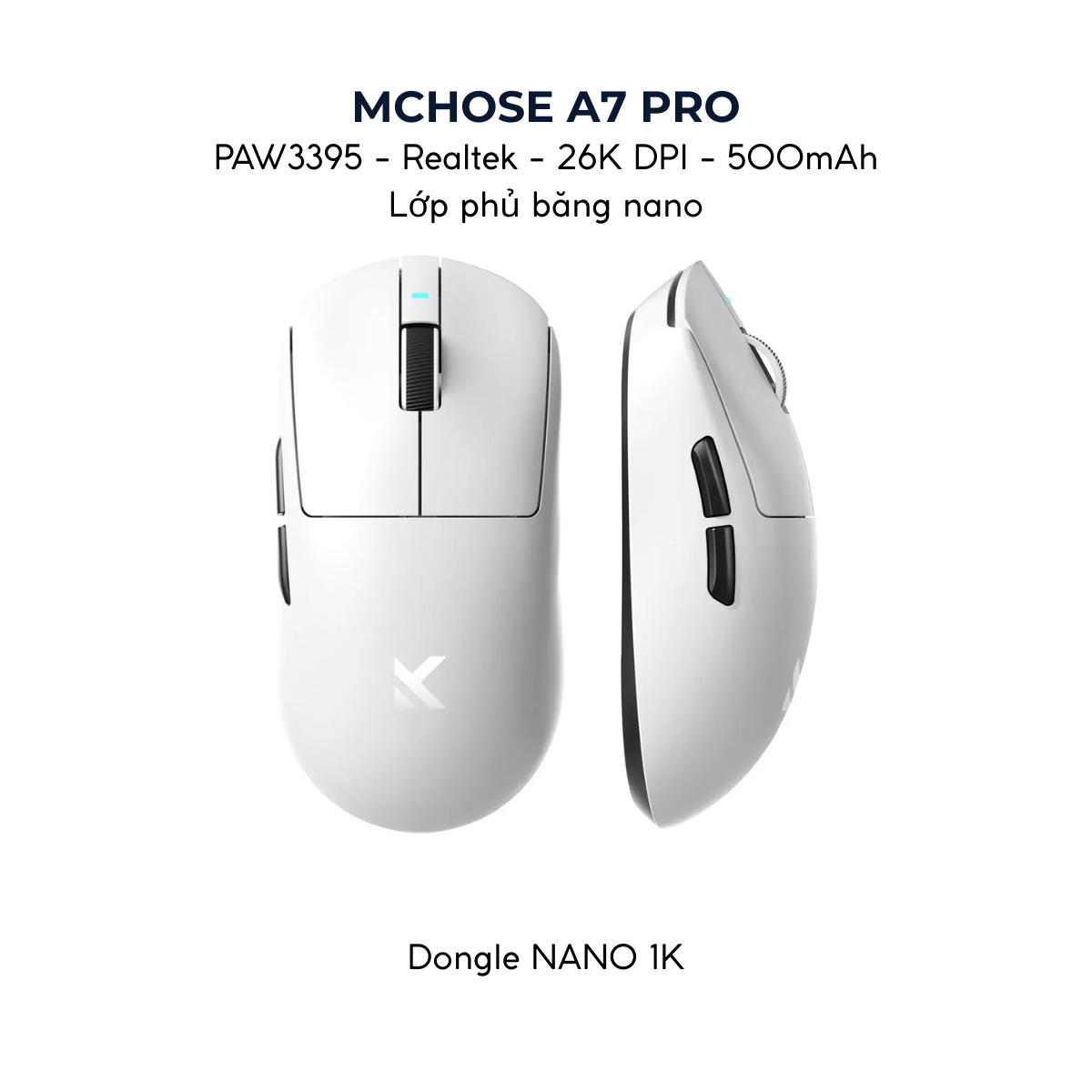 Chuột Gaming Không Dây MCHOSE A7 / A7 PRO / A7 ULTRA