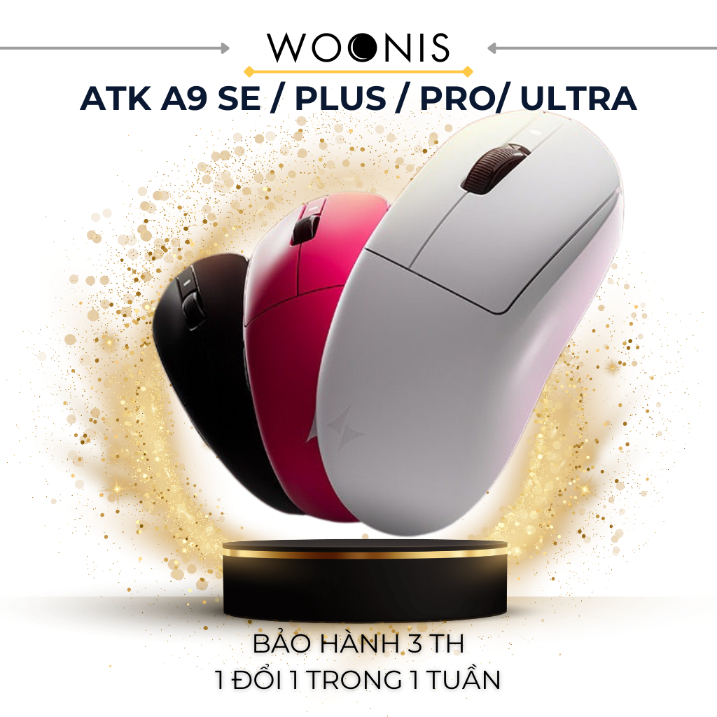 VGN ATK A9 - Chuột Không Dây Nhẹ 53g, Cảm Biến PAW3950 Ultra, Polling Rate 8000Hz - Hiệu Suất Đỉnh Cao Cho Game Thủ