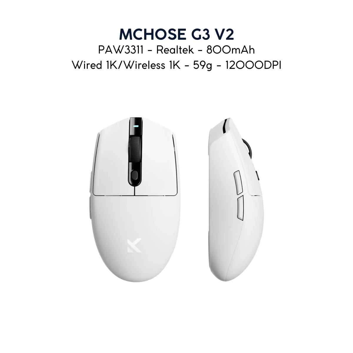 Chuột Gaming Không Dây MCHOSE G3 / G3 A 800mAh