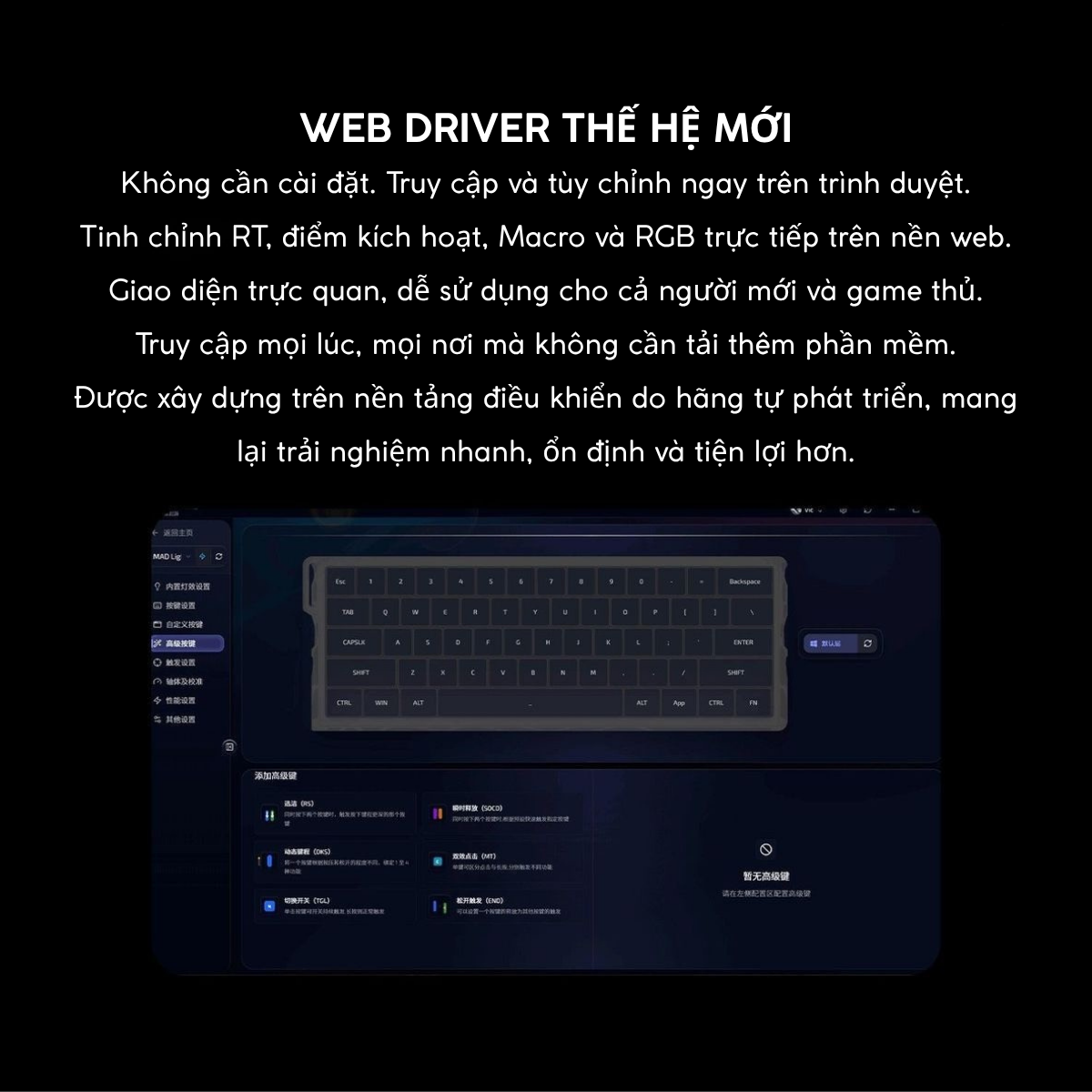 MAD TITAN 75 | Bàn Phím Gaming HE Chuyên Game 8K | Scan Rate 256K, Độ Trễ 0.08ms, Accuracy 0.001mm, RGB 16.8 Triệu Màu