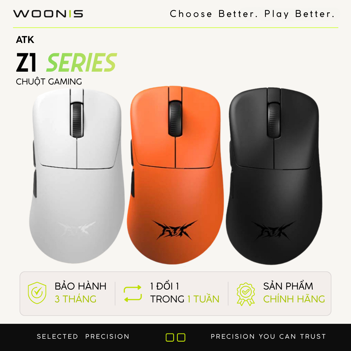 Chuột Gaming Không Dây VXE ATK Z1 Pro / Promax / Ultra