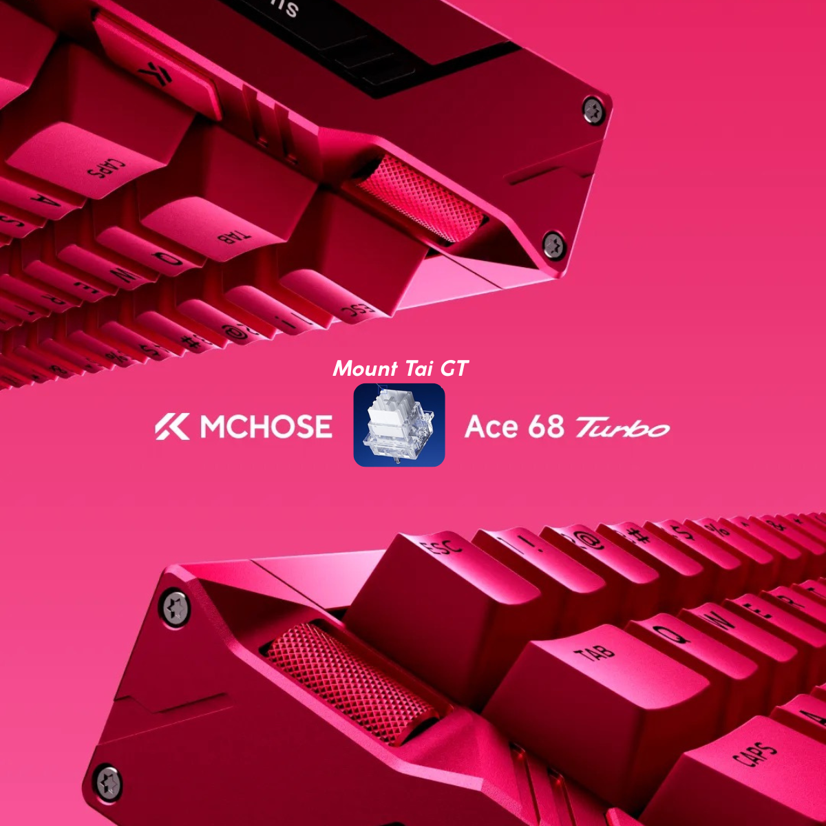 BÀN PHÍM GAMING HE MCHOSE ACE 68 TURBO, Polling Rate 16K, Độ Chính Xác 0.001mm, Scan Rate 256K, Độ Trễ 0.06ms, RGB 16.8 triệu màu, Hỗ Trợ Music Rhythm 2.0